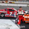 David Cerer celebrates his Heat Race Win. Mark Melchiori photo.