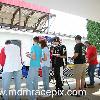 Everybody getting in line for the great food and drink provided by the ASCS and Rockford Speedway