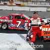 David Cerer celebrates his Heat Race Win. Mark Melchiori photo.